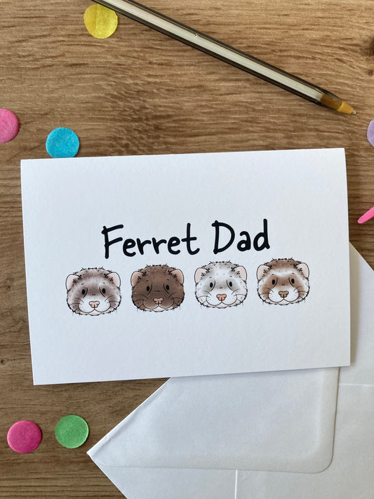 Ferret Dad | Ferret Blank Greeting Card | Ferret Gift