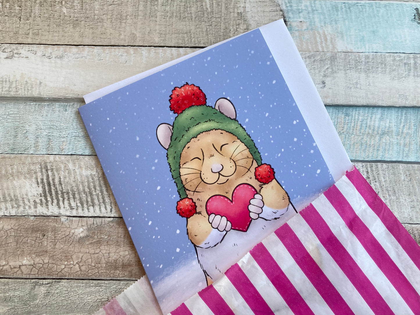 Warm Hammy Wishes | A6 Christmas Greeting Card