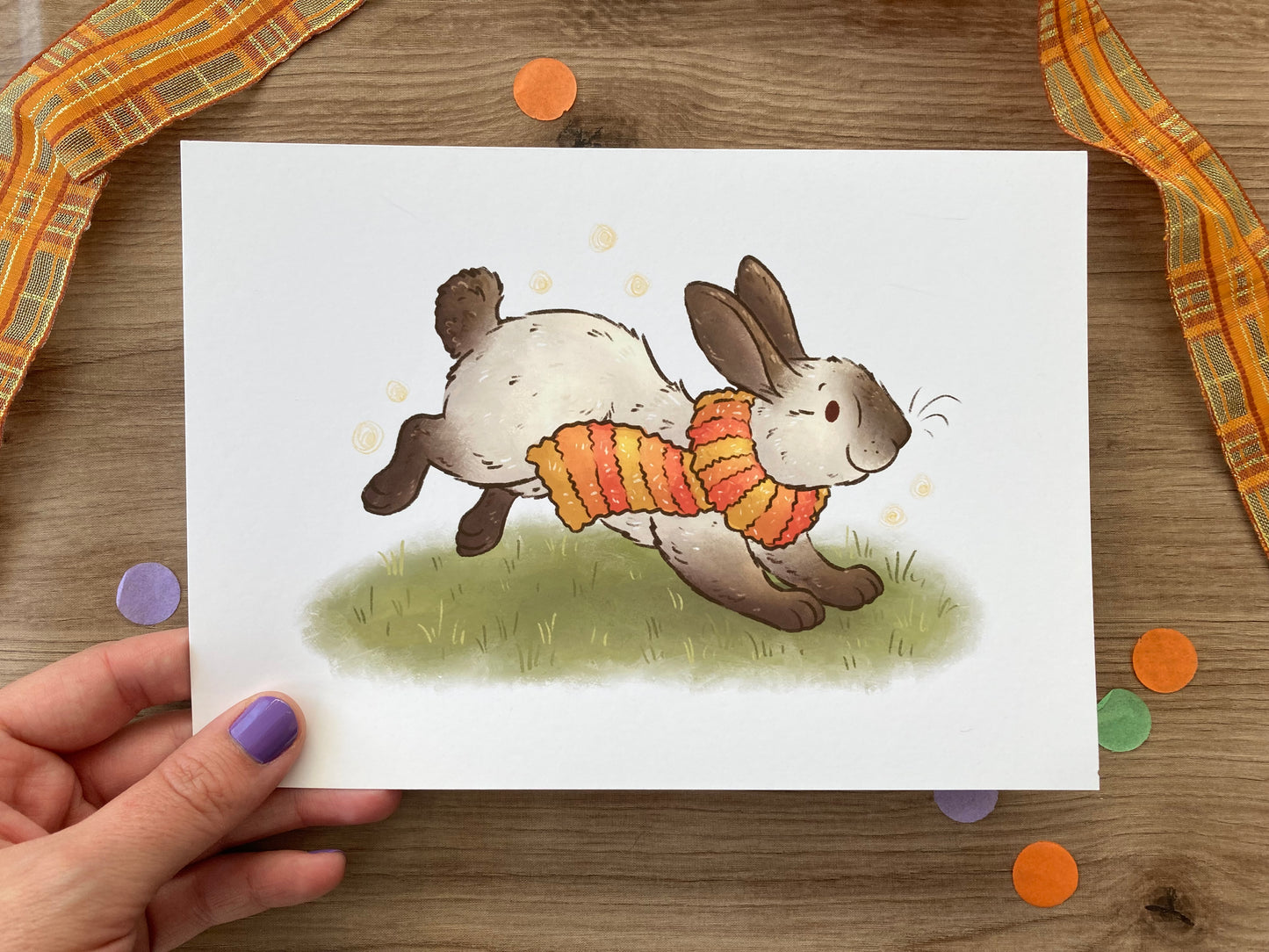 Autumn Magic | Cute Rabbit Art Print | Autumn Animal Artwork