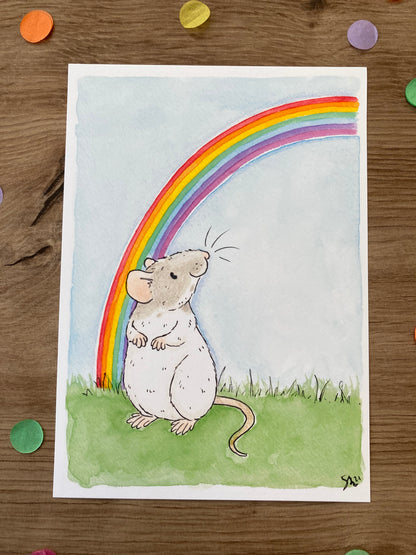 Hope | Fancy Rat Art Print | Cute Rat Artwork