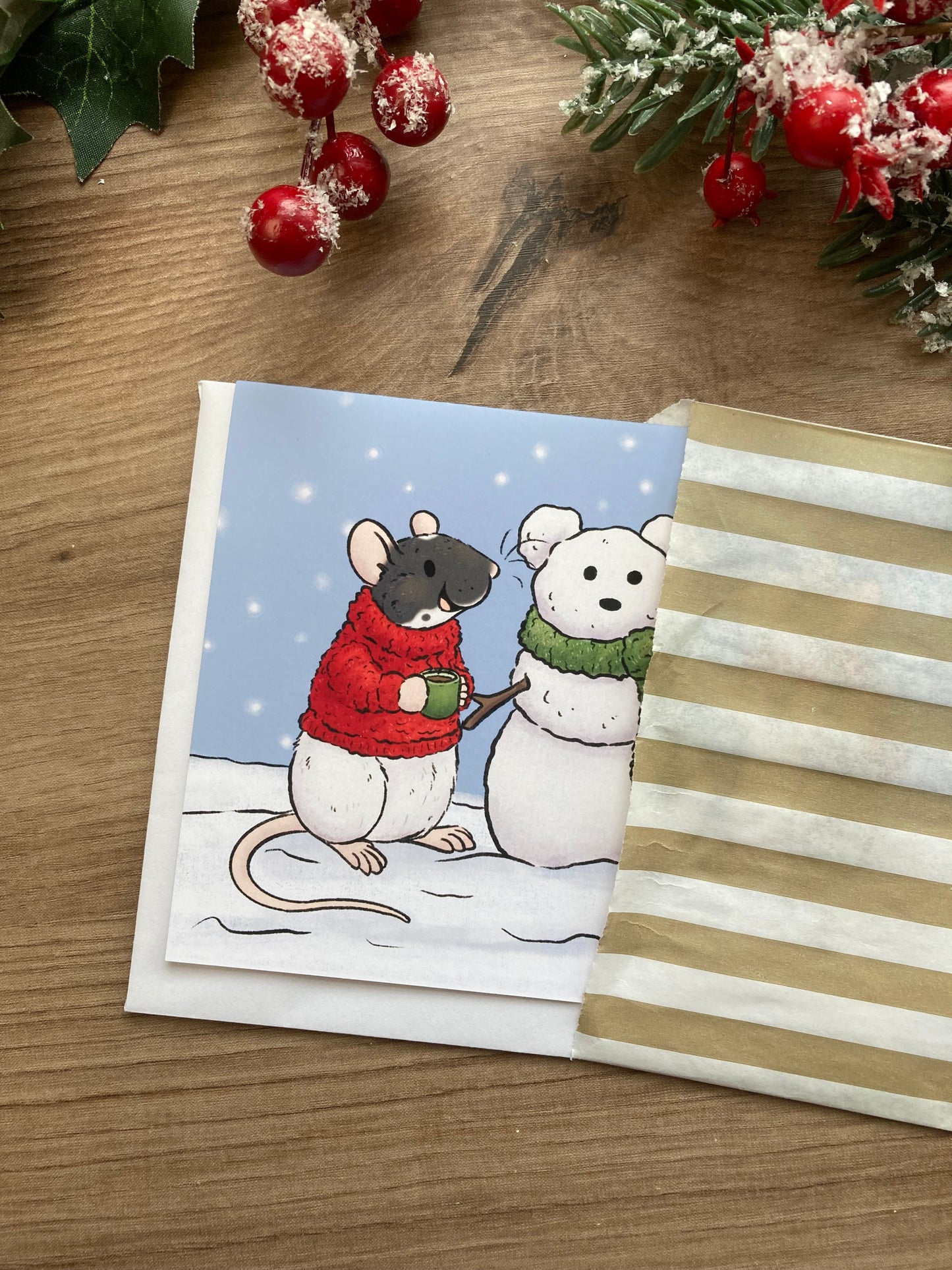 Snow Rats | A6 Christmas Greeting Card