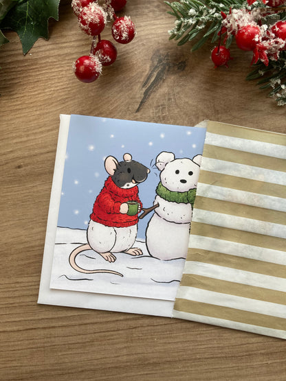 Snow Rats | A6 Christmas Greeting Card