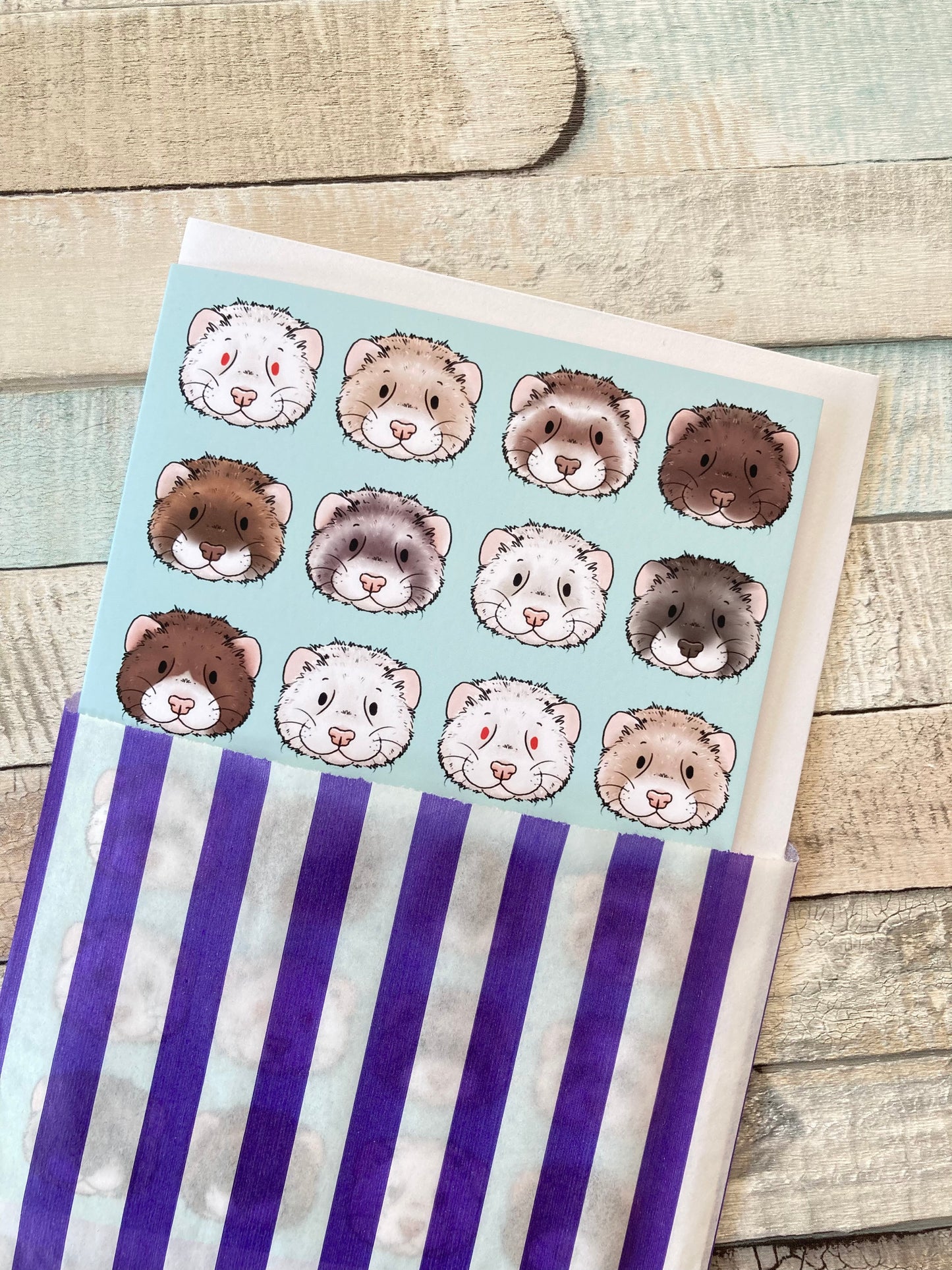 Ferret Faces | Ferret Greeting Card