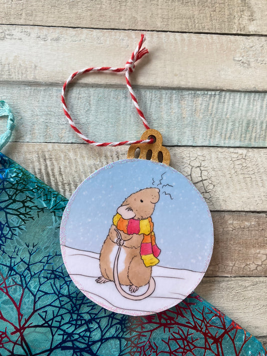 Winter Wonderland | Cute Rat Christmas Tree bauble