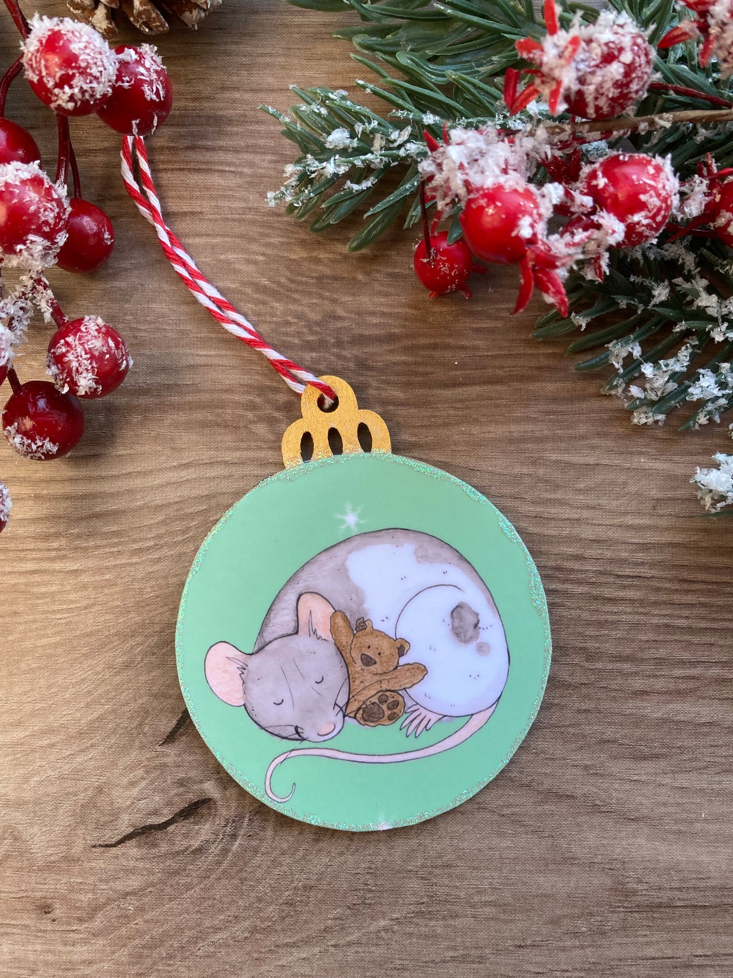 Teddy Rat | Cute Rat Christmas Tree Bauble