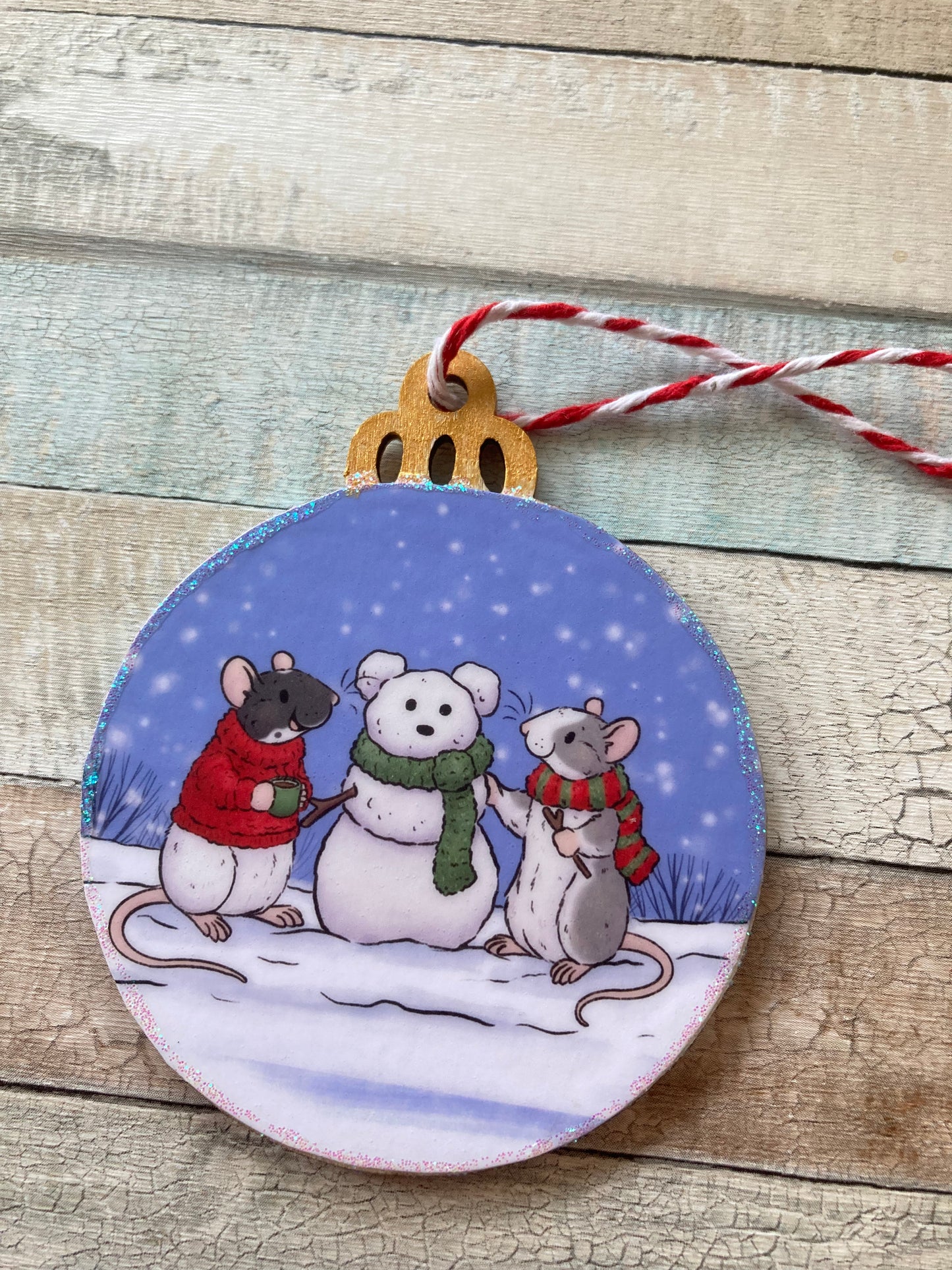 Snow Rats | Cute Rat Christmas Tree Bauble