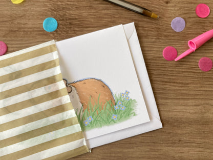 Bumble Pig | Cute Guinea Pig Greeting Card | Guinea Pig Gift