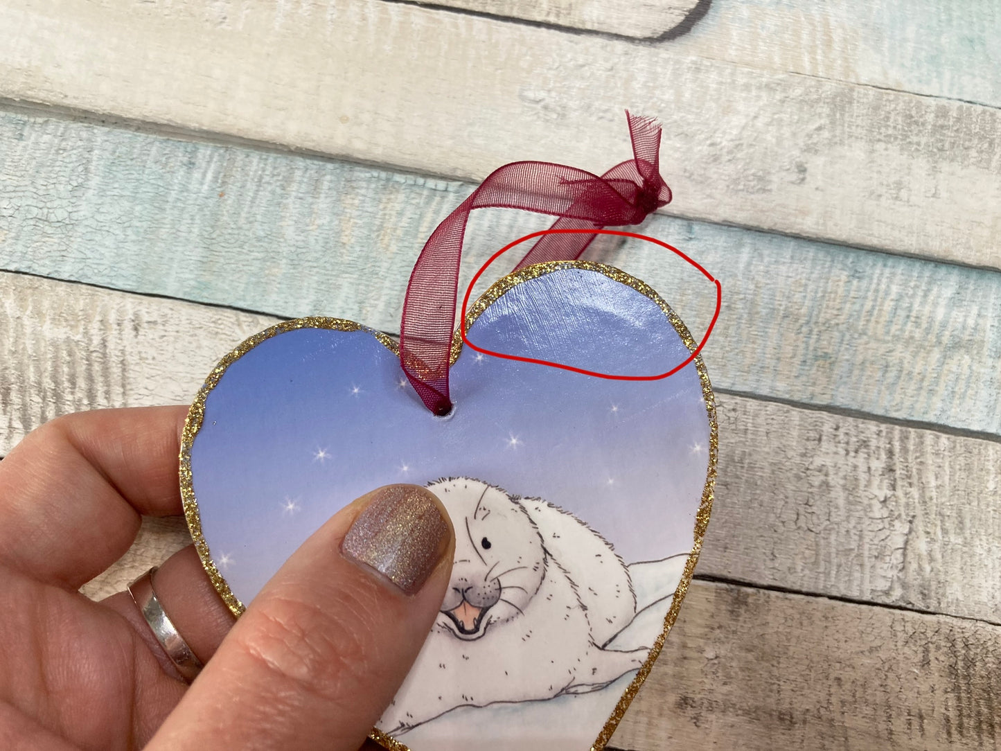 Baby Seal | Heart Decoration With Imperfections