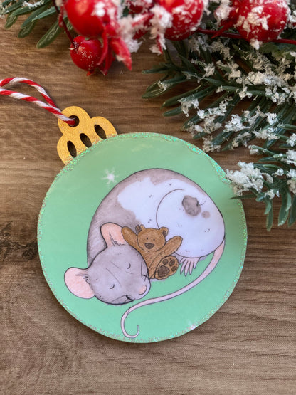 Teddy Rat | Cute Rat Christmas Tree Bauble