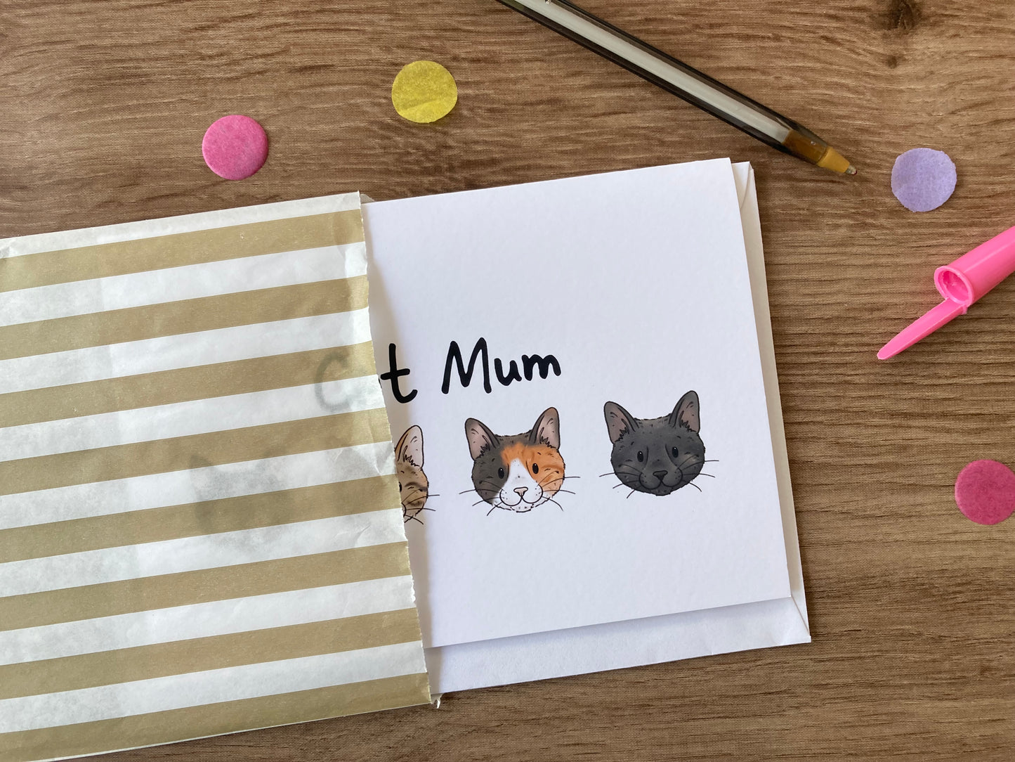Cat Mum | Cute Cat Blank Greeting Card | Cat Gift