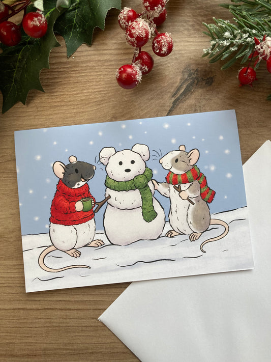 Snow Rats | A6 Christmas Greeting Card