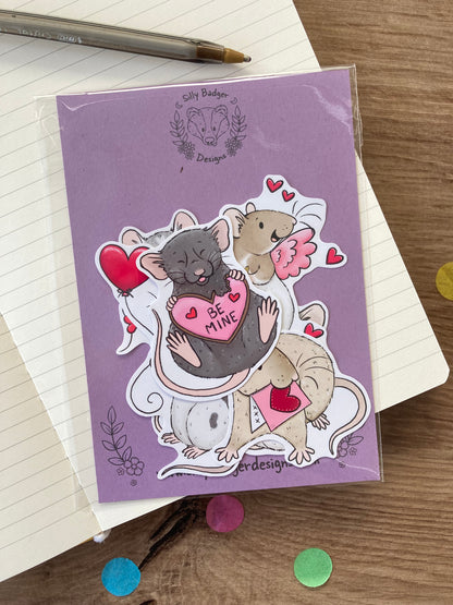 Love Rat Stickers | Set Of 6 Pet Rat Stickers