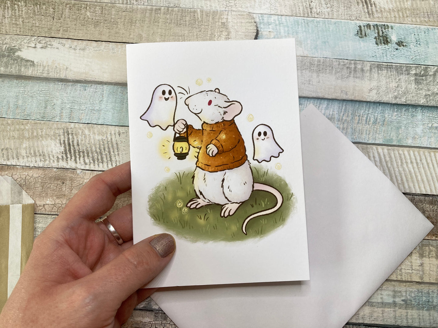 Spooky | Autumn Rat Greeting Card