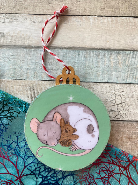 Teddy Rat | Cute Rat Christmas Tree Bauble