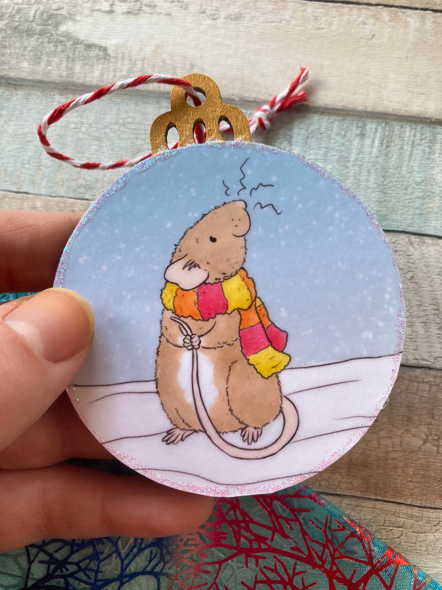 Winter Wonderland | Cute Rat Christmas Tree bauble