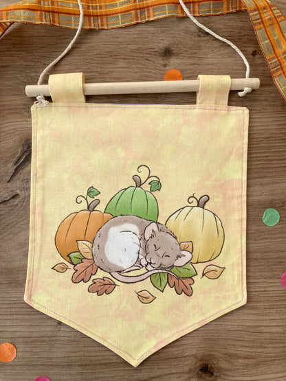Autumn Rat Banner | Reversible Autumn and Halloween Ratty Banner
