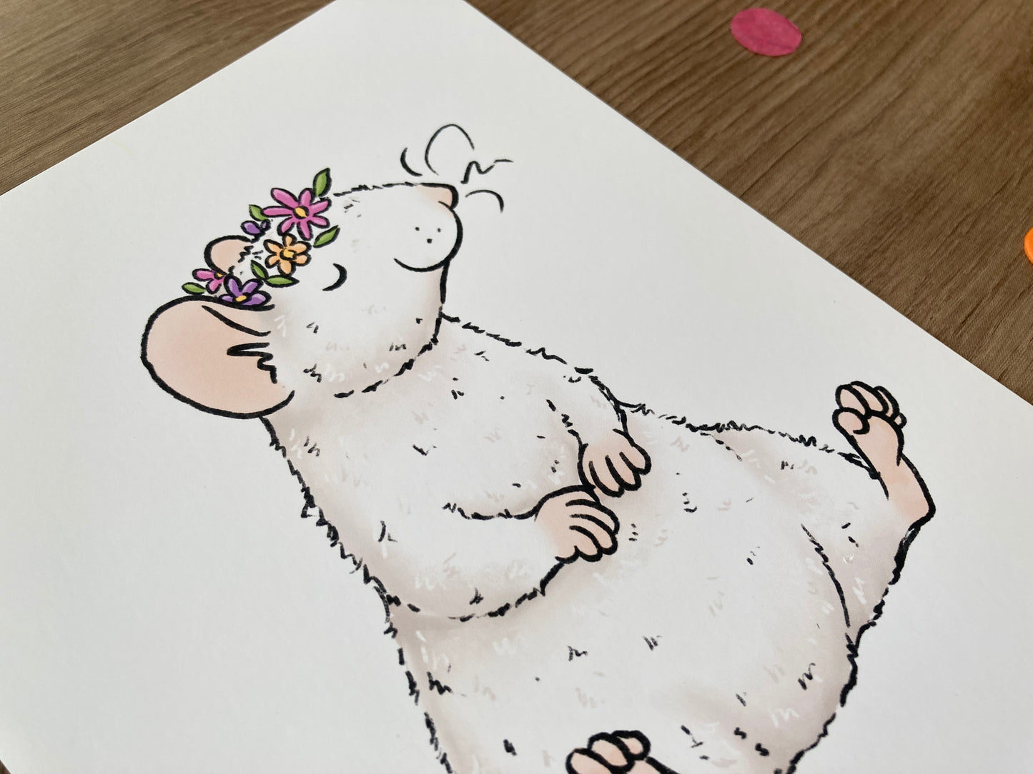 Spring Joy | Cute Rat Art Print | Roan Rat Artwork
