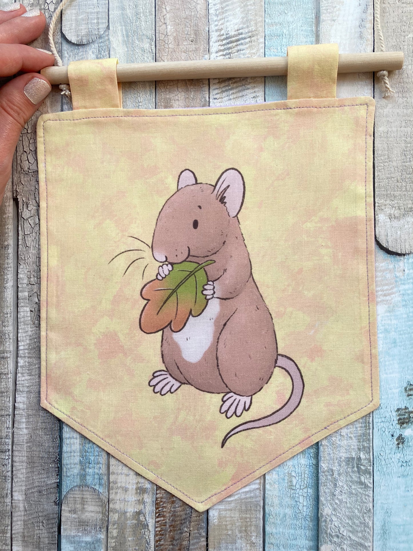 Autumn Rat Banner | Handmade Reversible Autumn Banner | Halloween Rat Banner