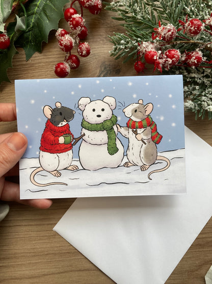 Snow Rats | A6 Christmas Greeting Card