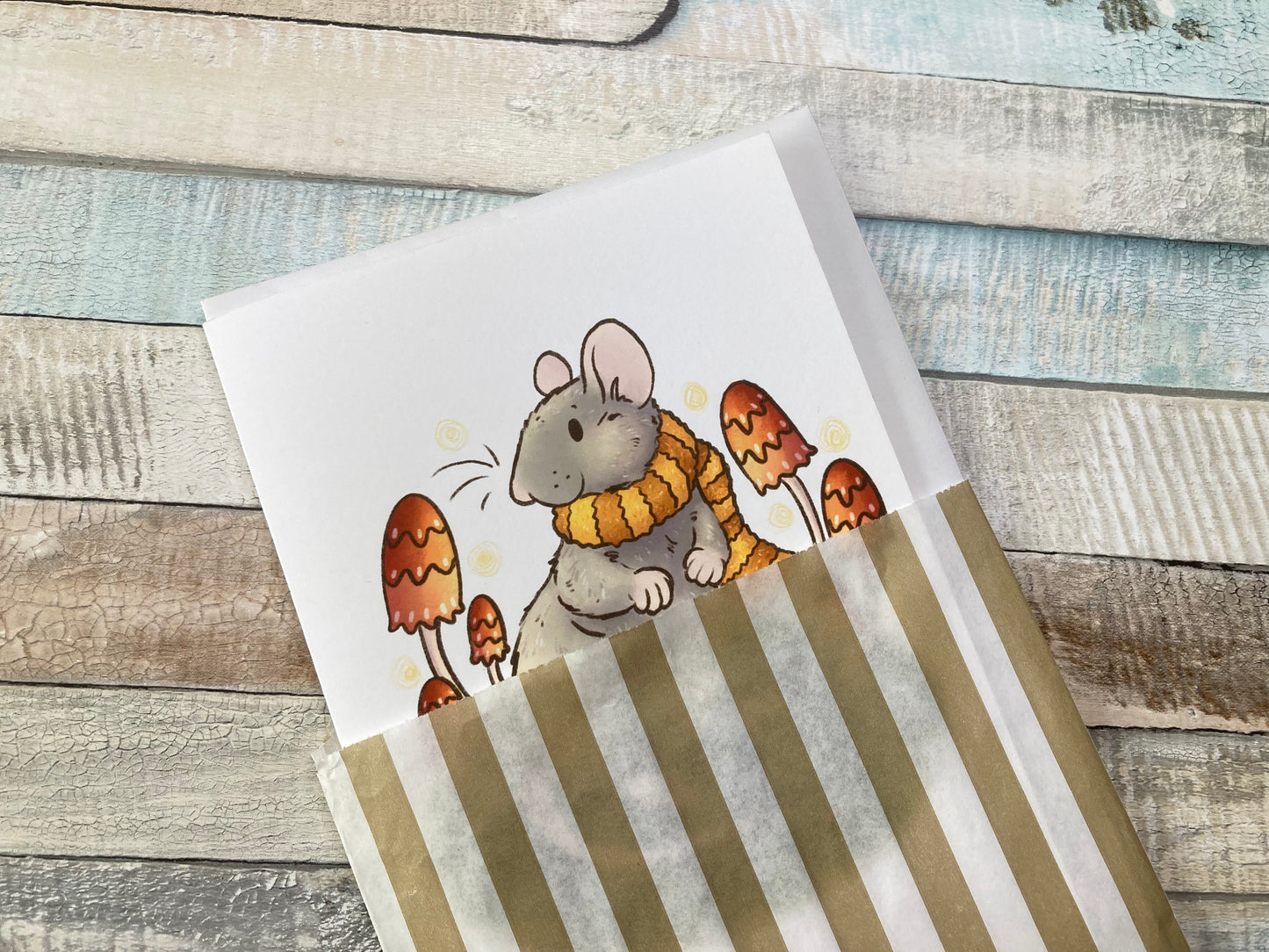 Sparky | Cute Autumn Rat Greeting Card