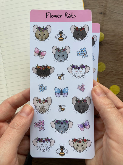 Flower Rat Sticker Sheets | Pack Of 2 Flower Rat Sticker Sheets