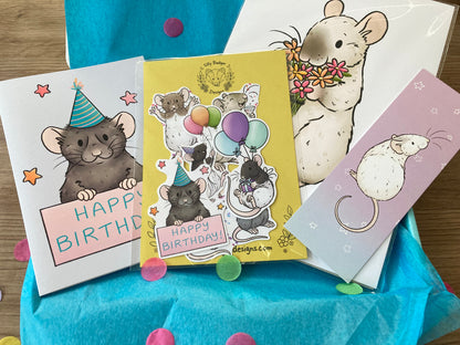 Ratty Birthday Gift Box | Rat Birthday Present | Personalised Rat Gift