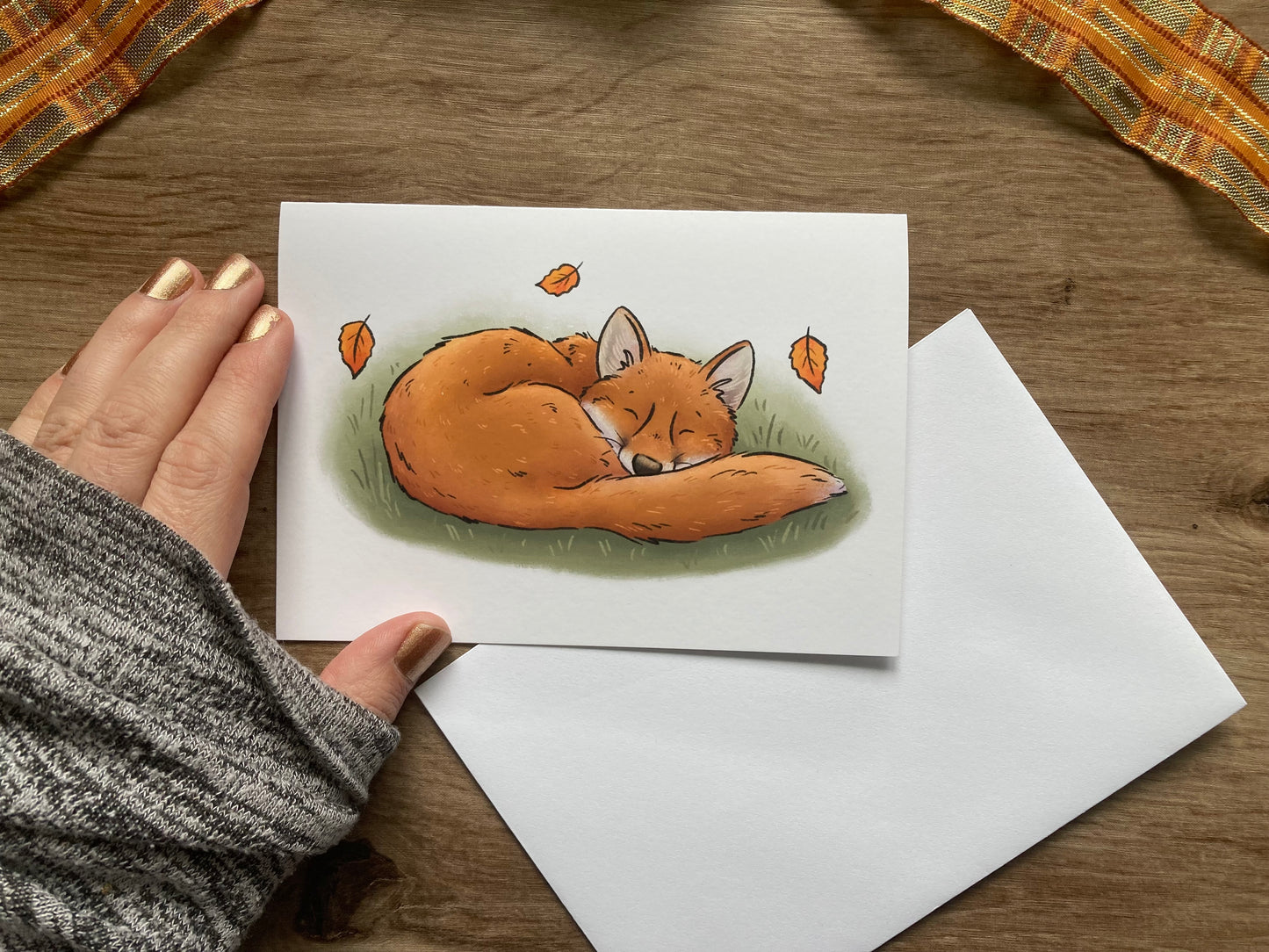 Autumn Fox Greeting Card | Cute Red Fox A6 Greeting Card