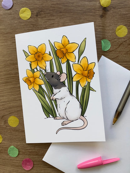 Flower Rat Greeting Card Bundle | Pack Of 4 A6 Greeting Cards