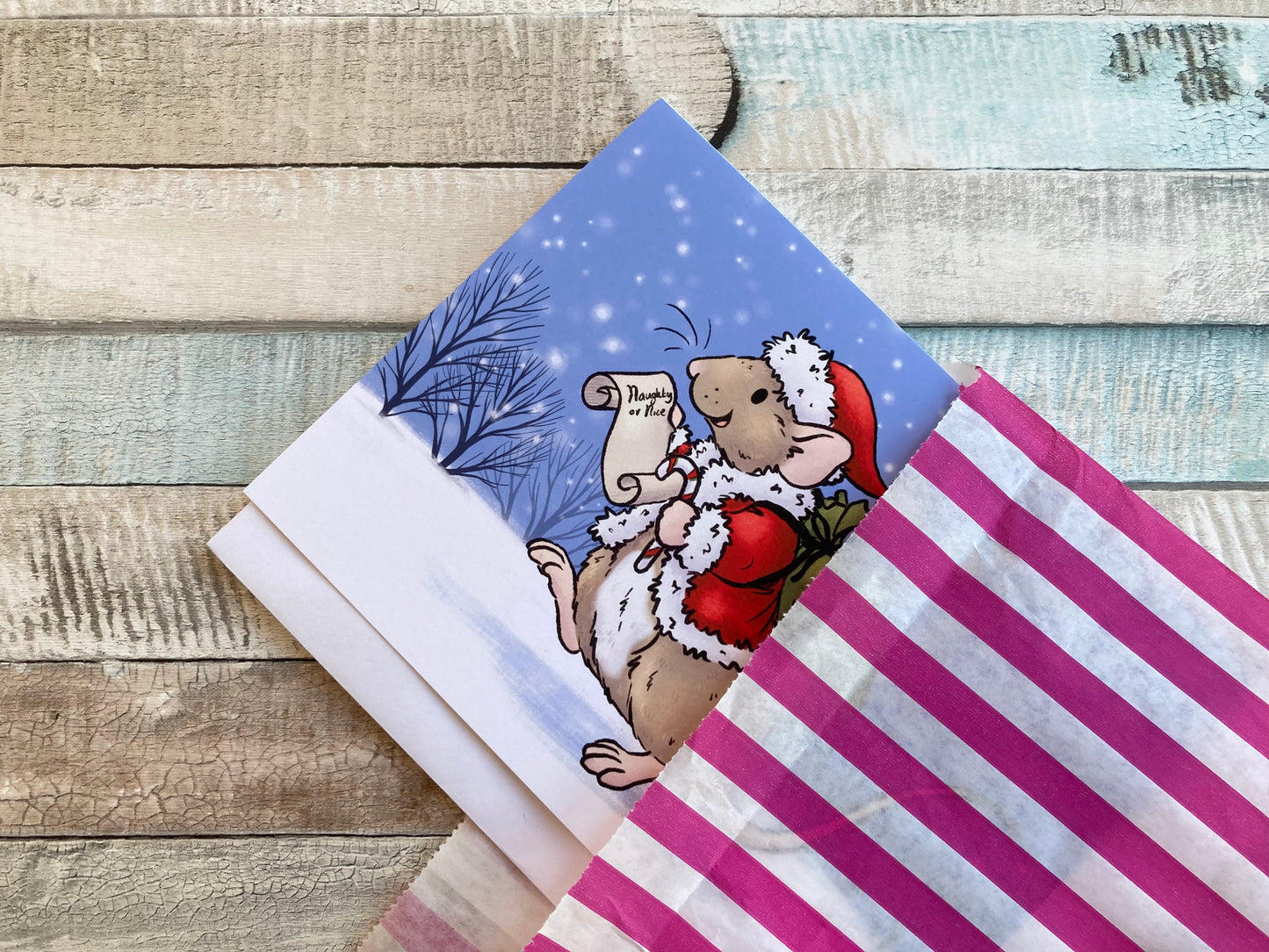 Santa Boggles | Cute Rat Christmas Card