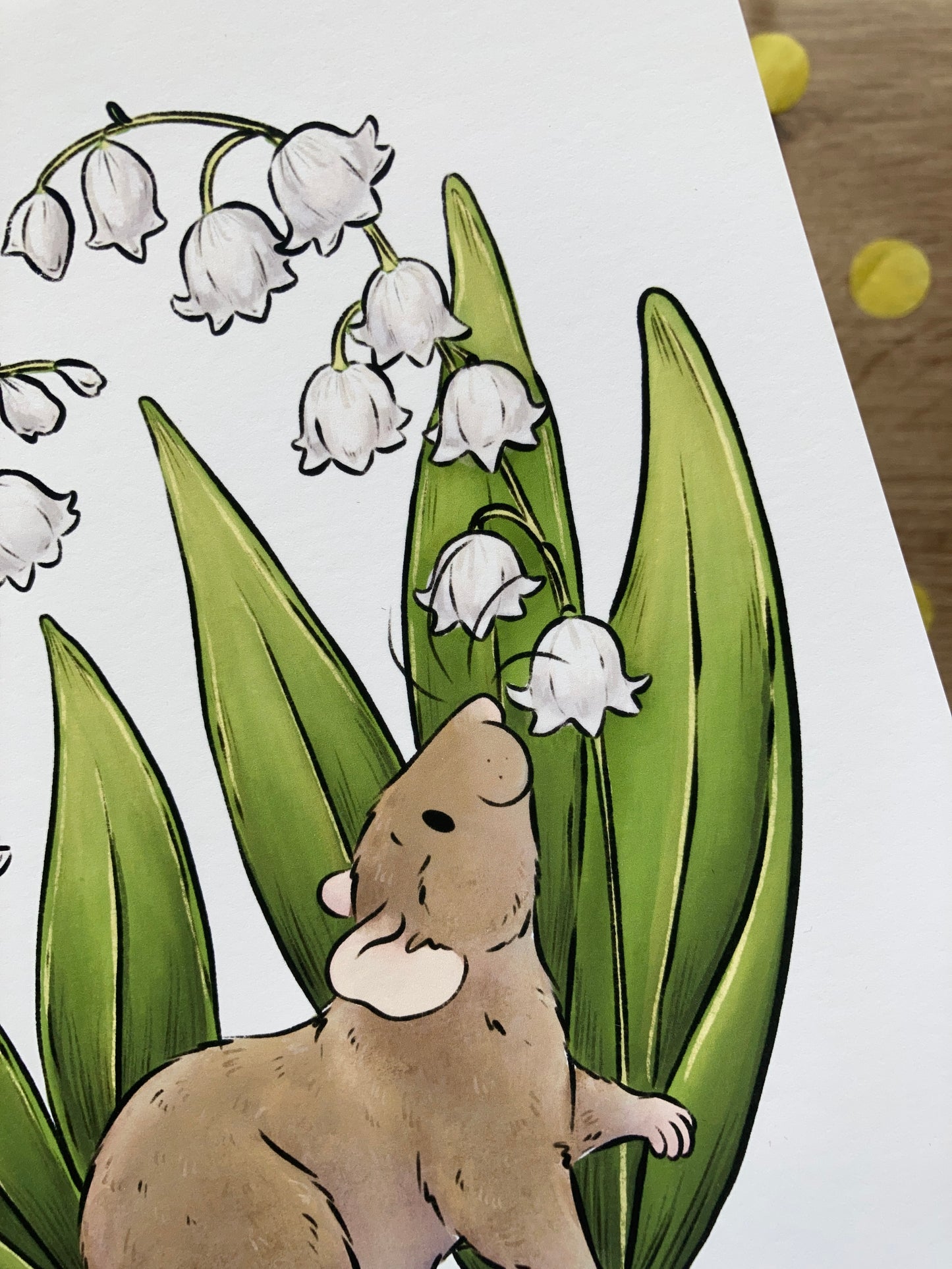 Lily Of The Valley Rat Art Print | Flower Rat Wall Art