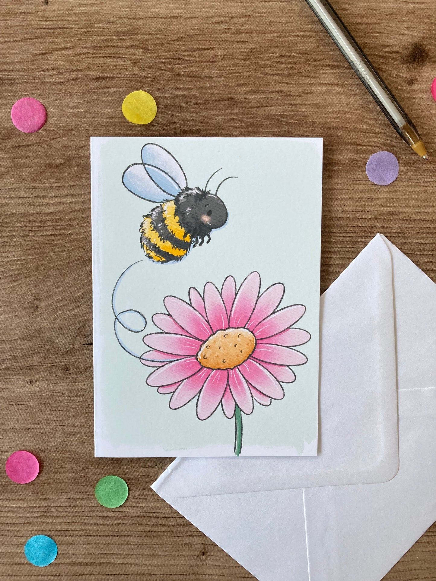 Bumble Bee | Spring Bee Blank Greeting Card | Bumble Bee Gift