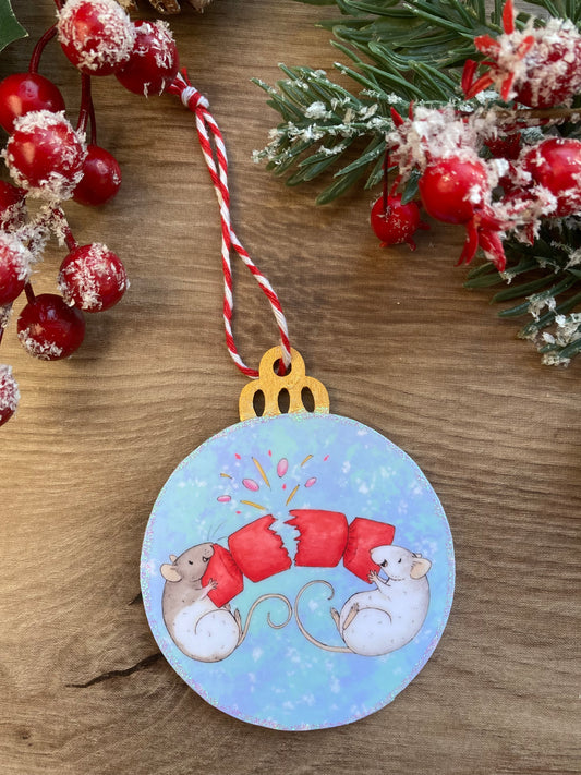 Cracker Rats | Cute Rat Christmas Tree Bauble