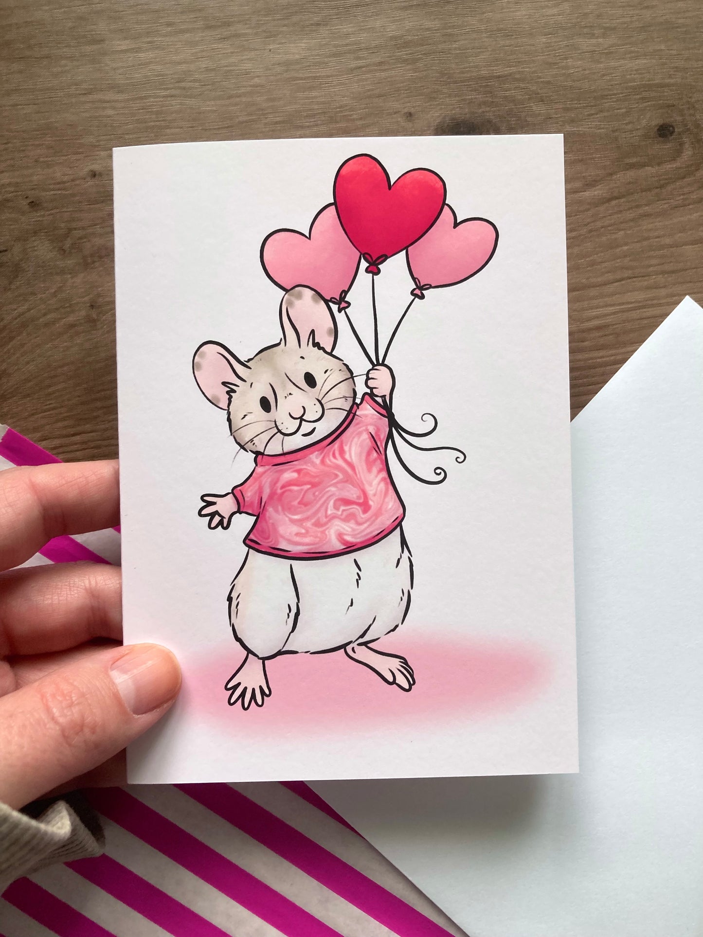 Hammy Valentines | A6 Hamster Greeting Card | Cute Hammy Valentine's Day Card