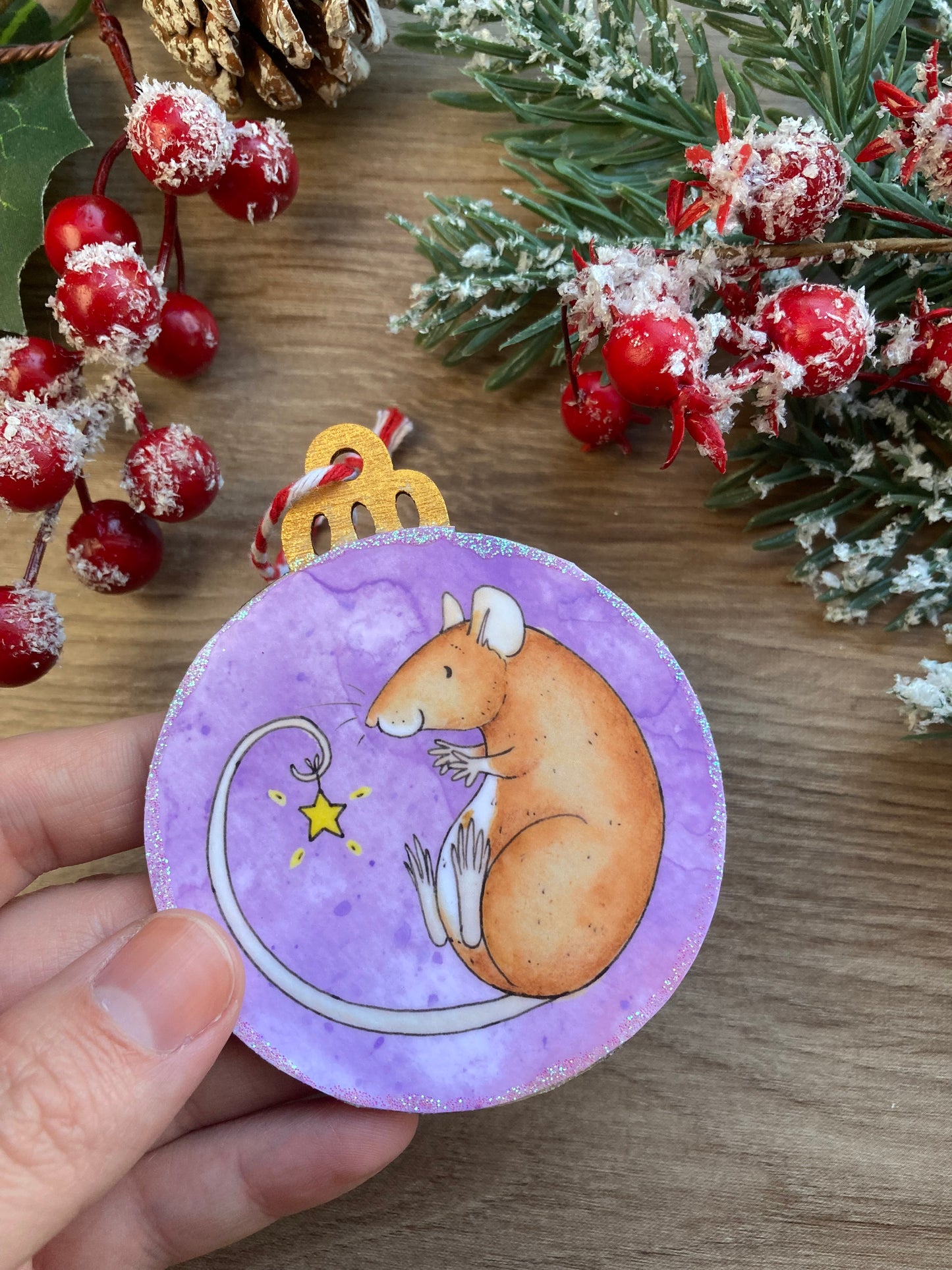 Christmas Magic | Cute Rat Christmas Tree Bauble