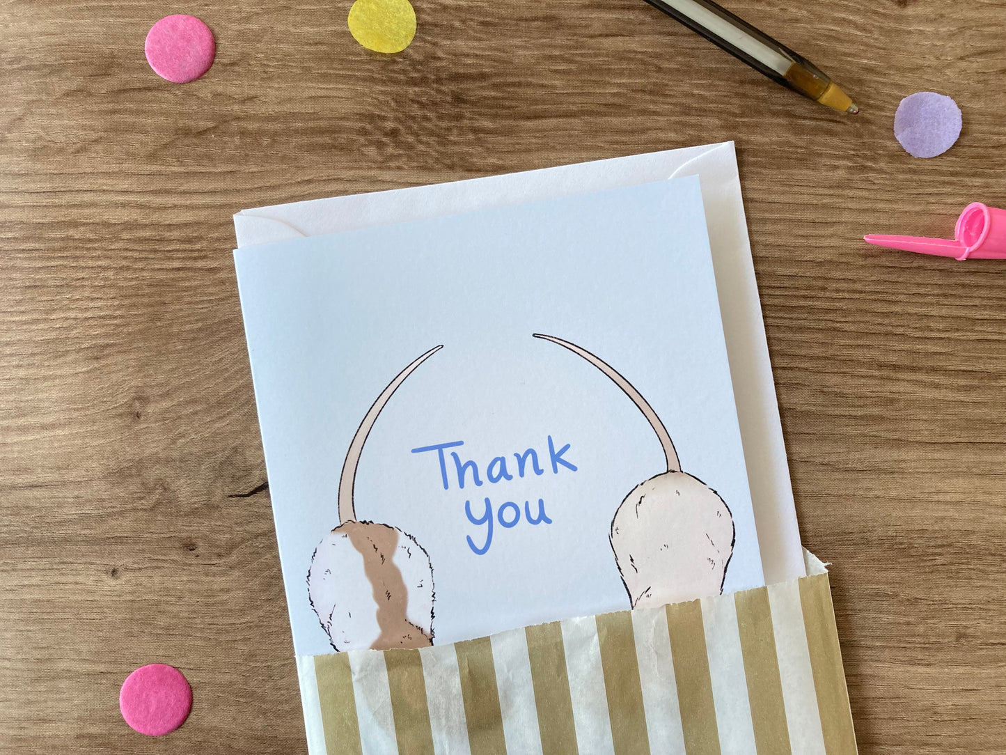 Rat Thank You Card | Cute Rat Blank Greeting Card | Vet Thank You Card