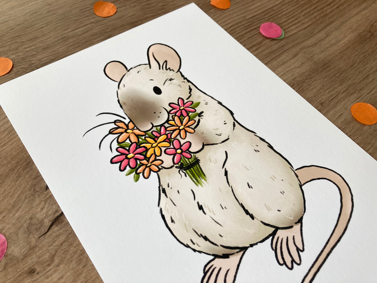 Summer Blooms | Sweet Rat Art Print | Summer Rat Artwork