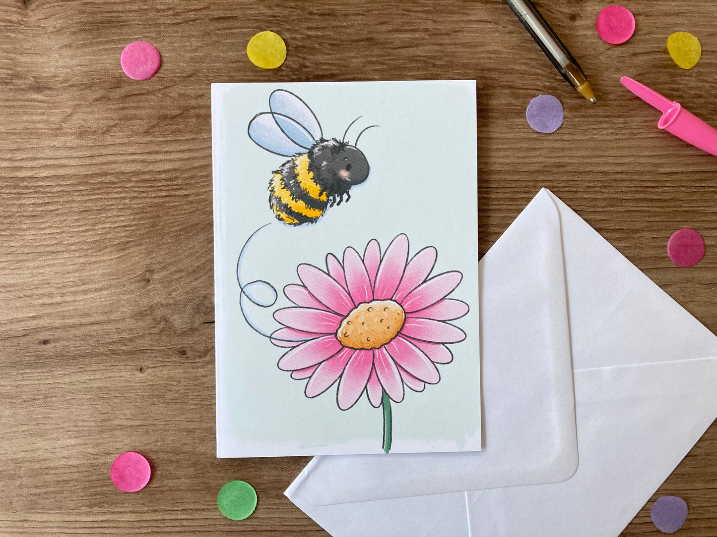 Bumble Bee | Spring Bee Blank Greeting Card | Bumble Bee Gift