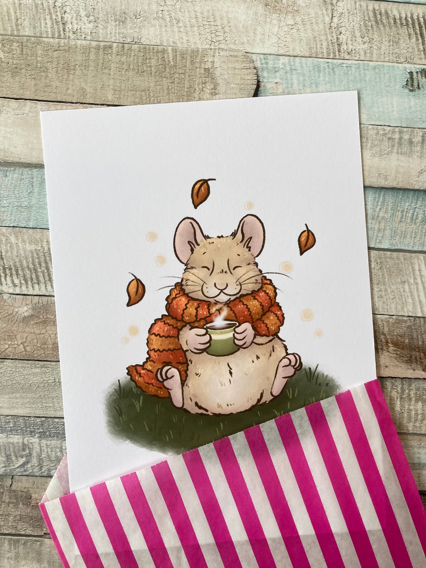 Autumn Dreams | Cute Hamster Art Print