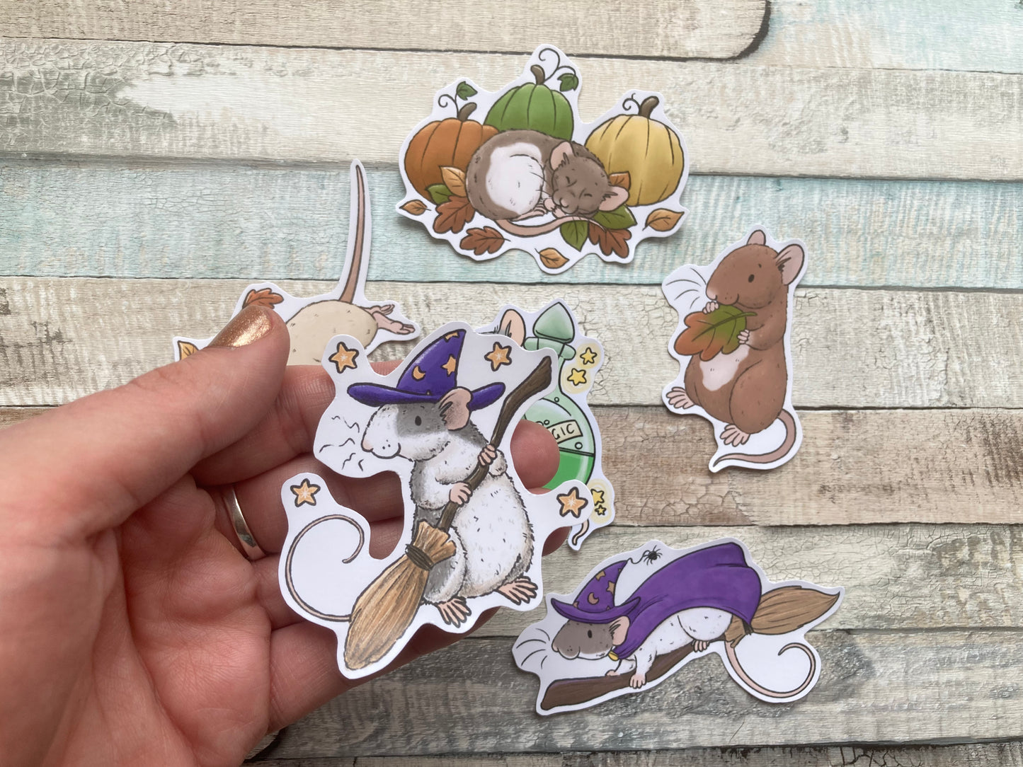 Autumn Rat Stickers | Set Of 6 Pet Rat Stickers