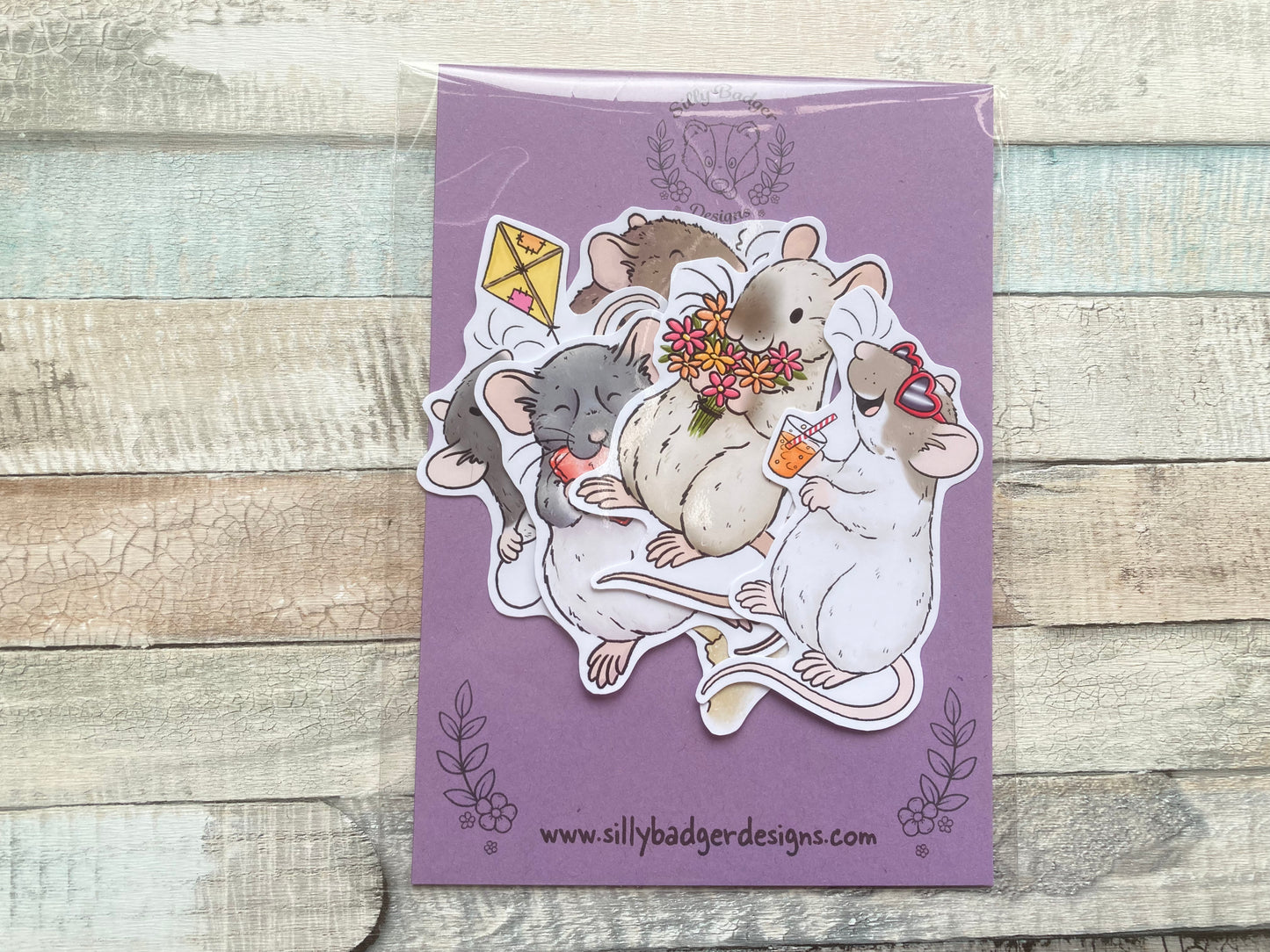 Summer Rat Stickers | Pack Of 6 Stickers