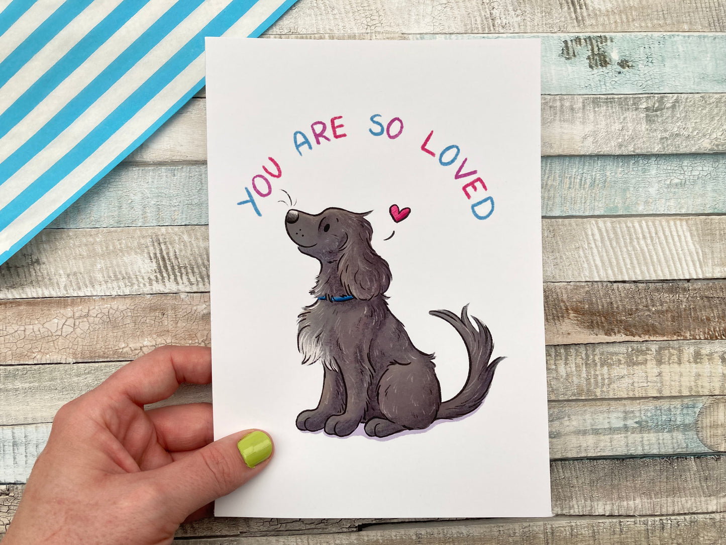 You Are So Loved Spaniel Art Print | Positivity Series |