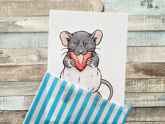 Strawberry bliss | Rat Art Print