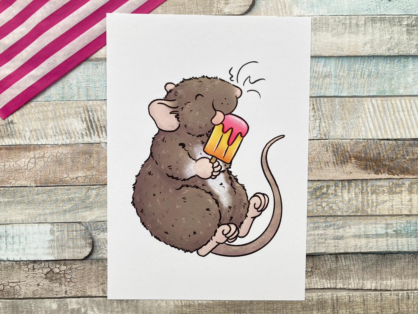 Summer Treats Rat Art Print