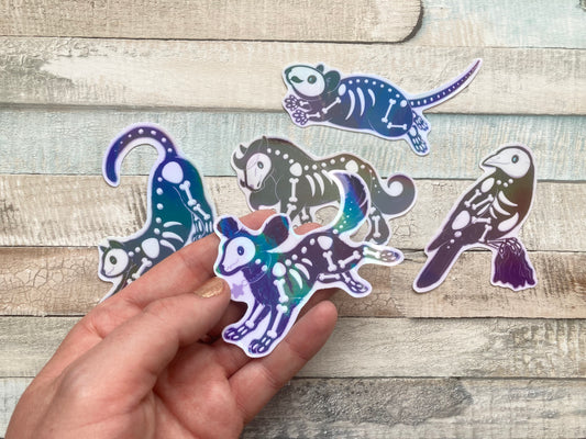 Holographic Spooky Gang Stickers | Set of 5 holographic stickers