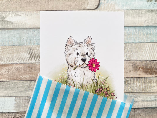 Spring Westie | Westie Dog Art Print
