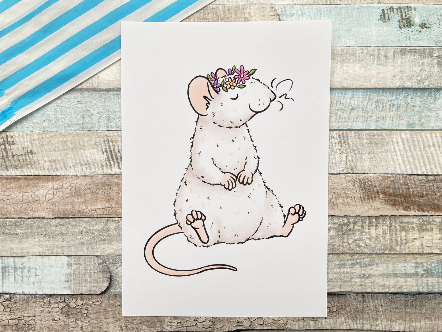 Spring Joy Rat Art Print