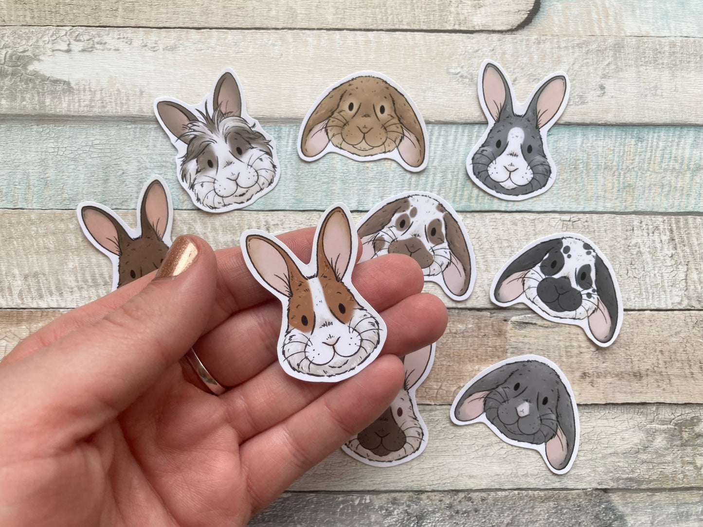 Bunny Faces Sticker Faces | Pack of 10 Cute Bunny Stickers