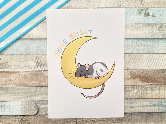 Shine Bright Rat Art Print | Positivity Series |