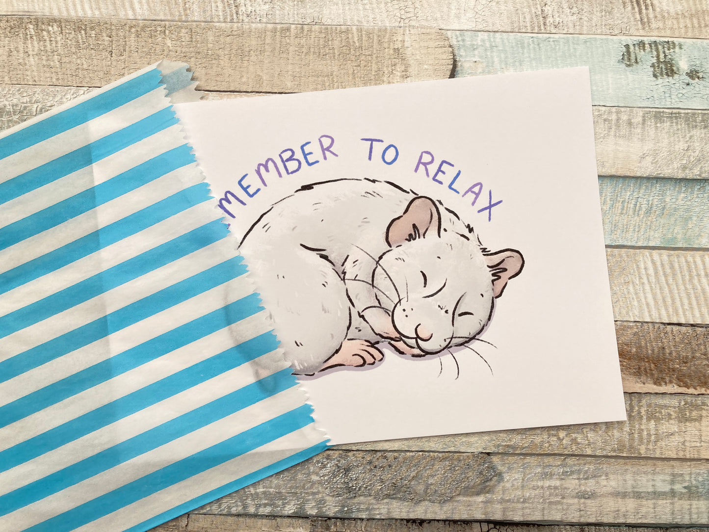 Remember To Relax Hamster Art Print | Positivity Series |