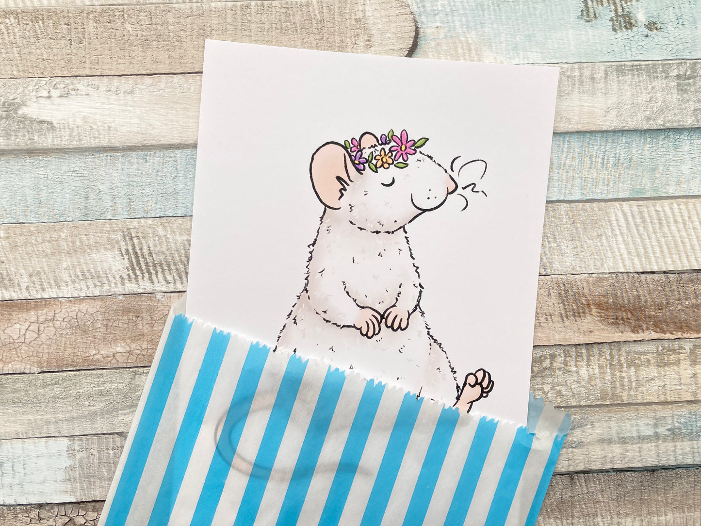Spring Joy Rat Art Print